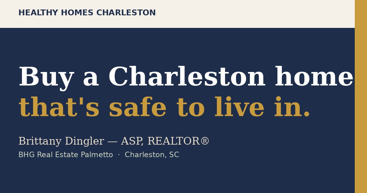 Healthy Homes Charleston social card — brand typography