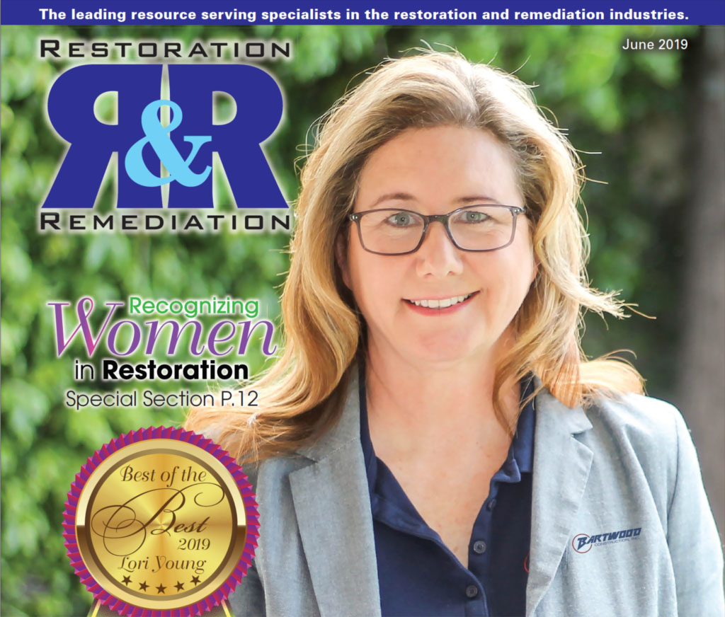 Historical Restoration and Remediation magazine cover featuring Lori Young