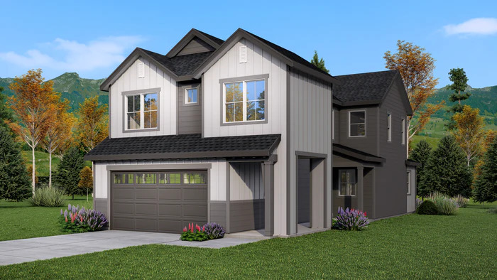Golden Sudik home design — modern craftsman exterior rendering