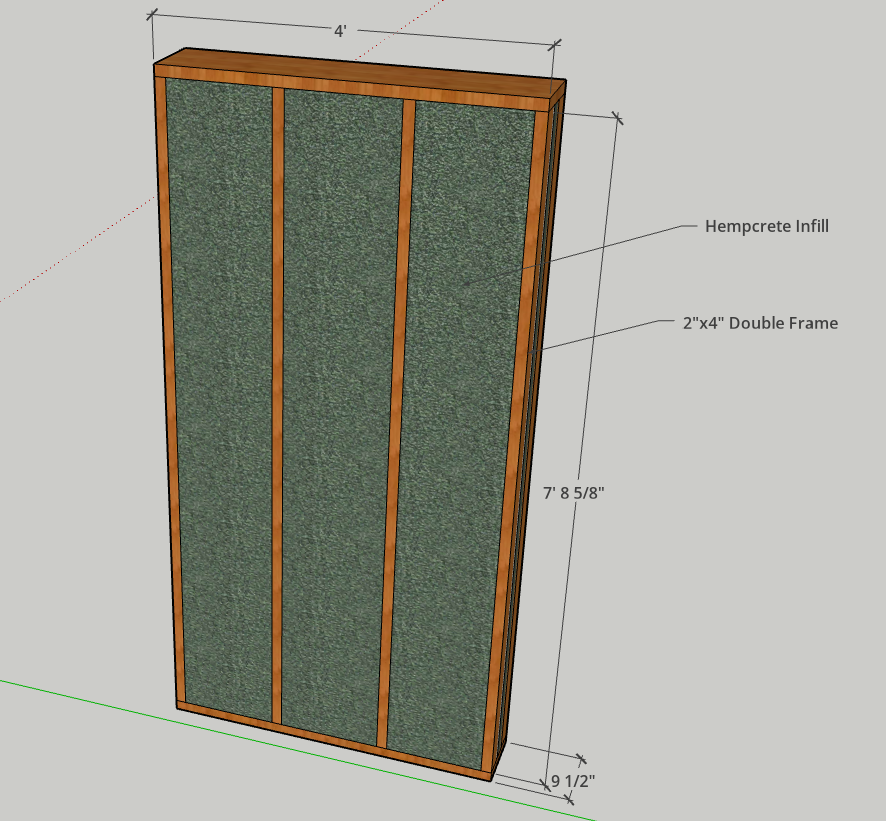 Wood-Framed Hempcrete Panel