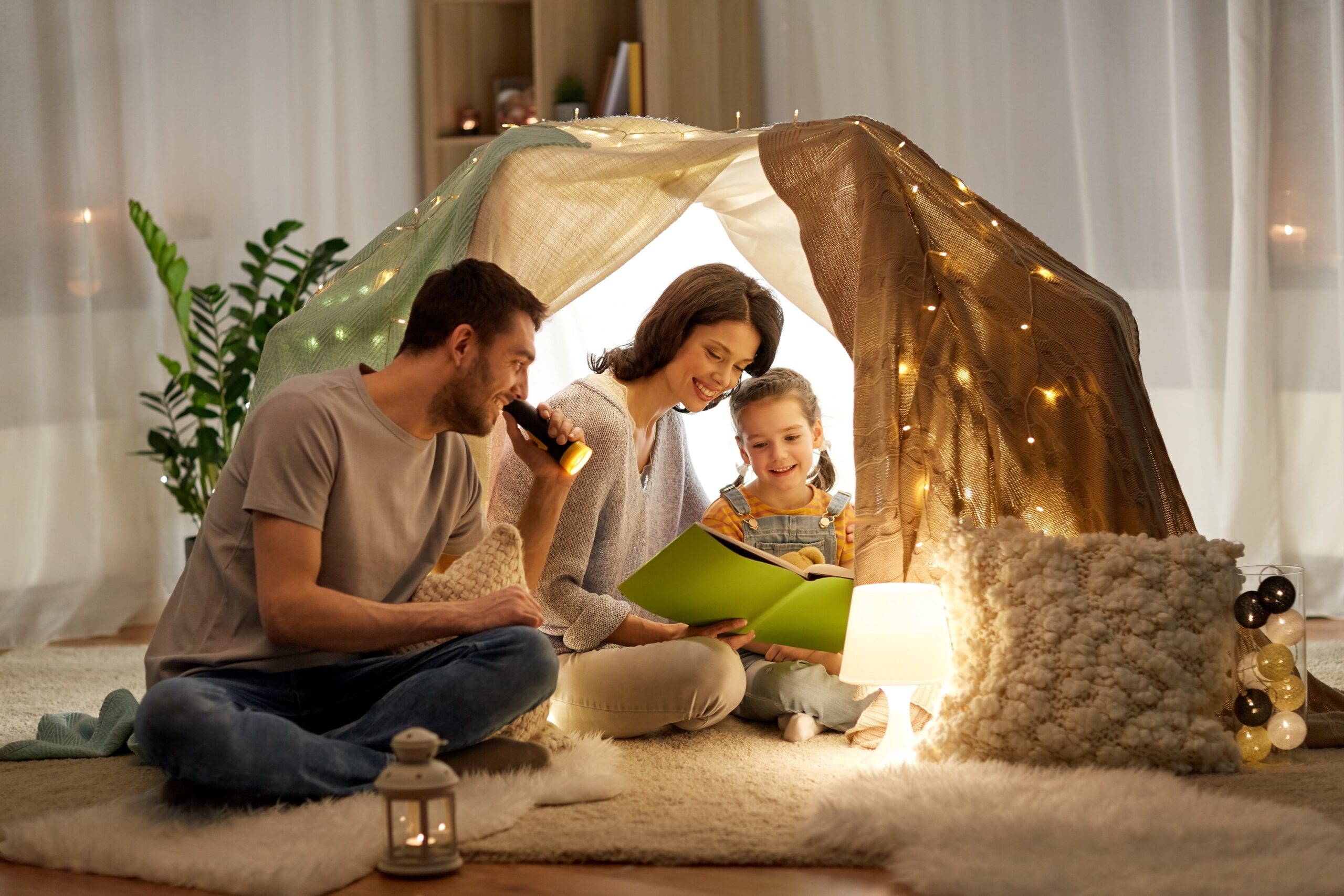 Family silhouetted in a healthy home — Safe Guard's protecting-families visual