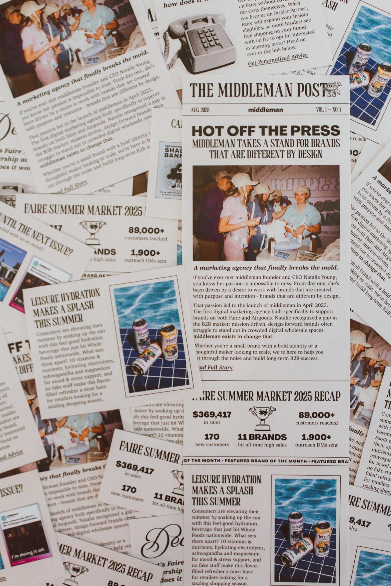 The Middleman Post newsletter collage featuring Natalie Young at Expo West